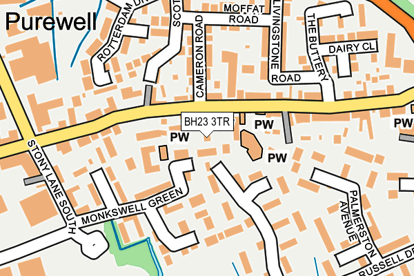 BH23 3TR map - OS OpenMap – Local (Ordnance Survey)