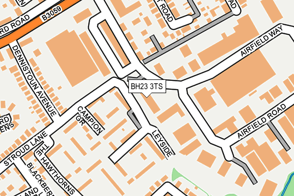 BH23 3TS map - OS OpenMap – Local (Ordnance Survey)