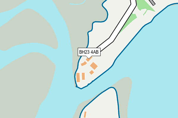 BH23 4AB map - OS OpenMap – Local (Ordnance Survey)