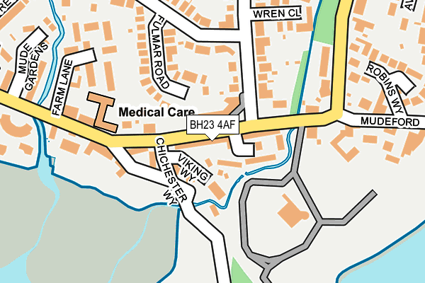 BH23 4AF map - OS OpenMap – Local (Ordnance Survey)