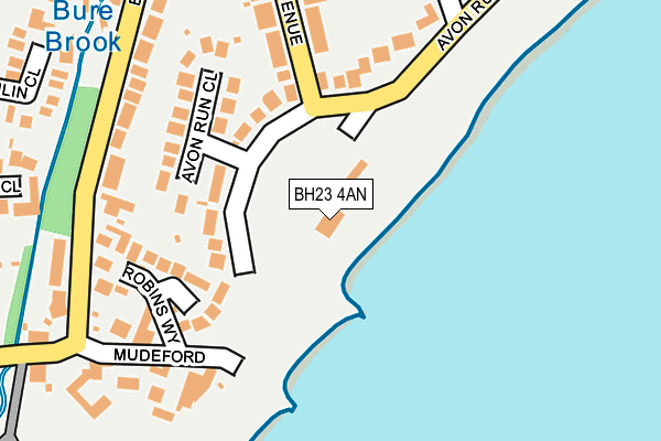 BH23 4AN map - OS OpenMap – Local (Ordnance Survey)
