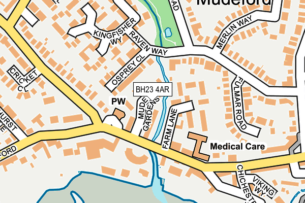 BH23 4AR map - OS OpenMap – Local (Ordnance Survey)