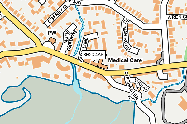 BH23 4AS map - OS OpenMap – Local (Ordnance Survey)