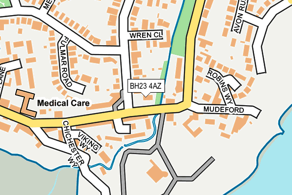 BH23 4AZ map - OS OpenMap – Local (Ordnance Survey)