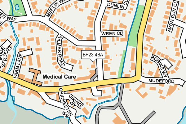 BH23 4BA map - OS OpenMap – Local (Ordnance Survey)