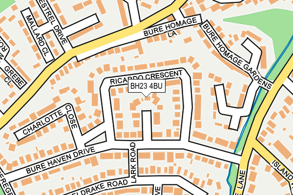 BH23 4BU map - OS OpenMap – Local (Ordnance Survey)