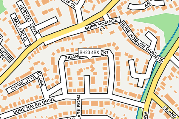 BH23 4BX map - OS OpenMap – Local (Ordnance Survey)