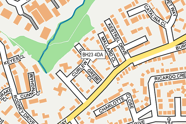 BH23 4DA map - OS OpenMap – Local (Ordnance Survey)
