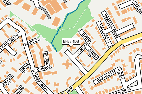 BH23 4DB map - OS OpenMap – Local (Ordnance Survey)
