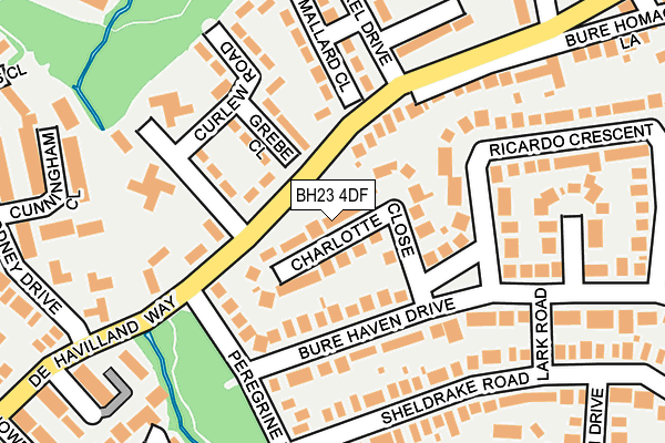 BH23 4DF map - OS OpenMap – Local (Ordnance Survey)