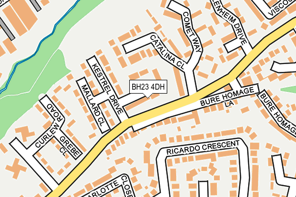 BH23 4DH map - OS OpenMap – Local (Ordnance Survey)