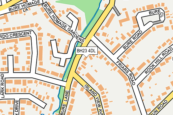BH23 4DL map - OS OpenMap – Local (Ordnance Survey)