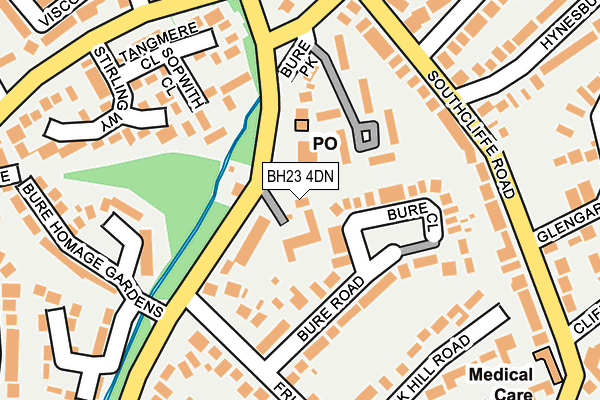 BH23 4DN map - OS OpenMap – Local (Ordnance Survey)