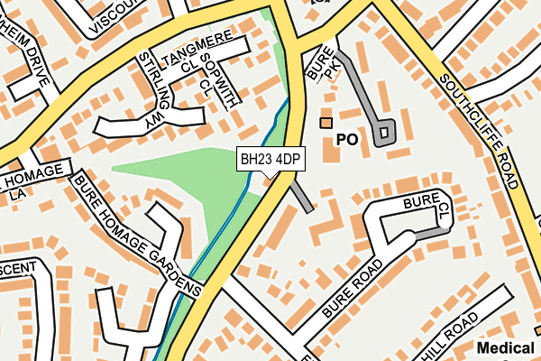 BH23 4DP map - OS OpenMap – Local (Ordnance Survey)