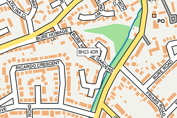 BH23 4DR map - OS OpenMap – Local (Ordnance Survey)