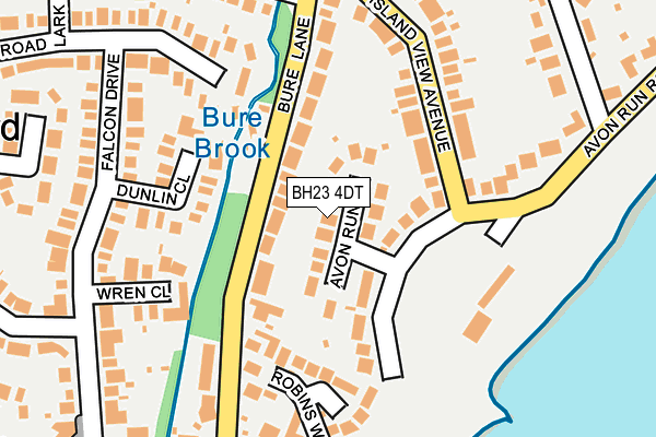 BH23 4DT map - OS OpenMap – Local (Ordnance Survey)