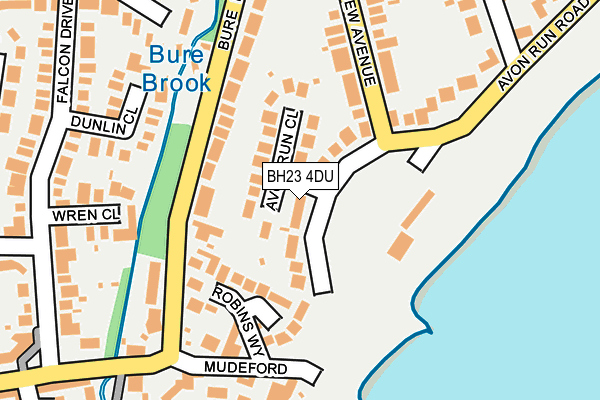 BH23 4DU map - OS OpenMap – Local (Ordnance Survey)
