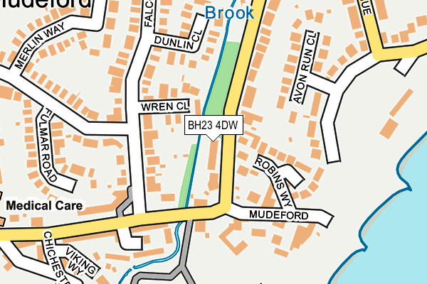 BH23 4DW map - OS OpenMap – Local (Ordnance Survey)