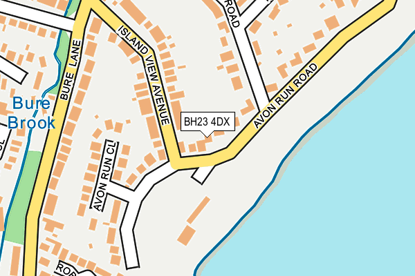 BH23 4DX map - OS OpenMap – Local (Ordnance Survey)