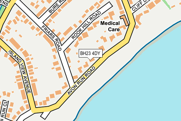 BH23 4DY map - OS OpenMap – Local (Ordnance Survey)