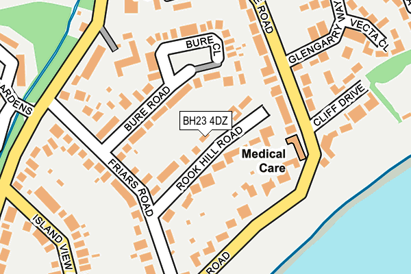 BH23 4DZ map - OS OpenMap – Local (Ordnance Survey)