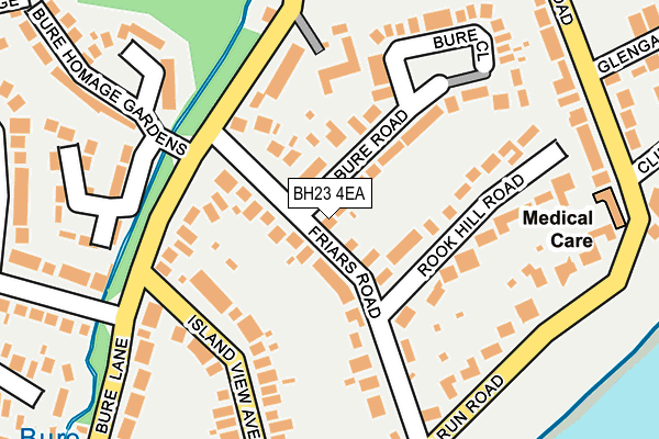 BH23 4EA map - OS OpenMap – Local (Ordnance Survey)