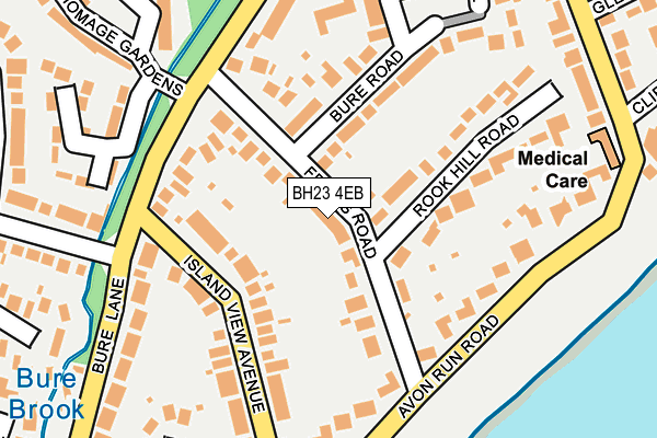 BH23 4EB map - OS OpenMap – Local (Ordnance Survey)