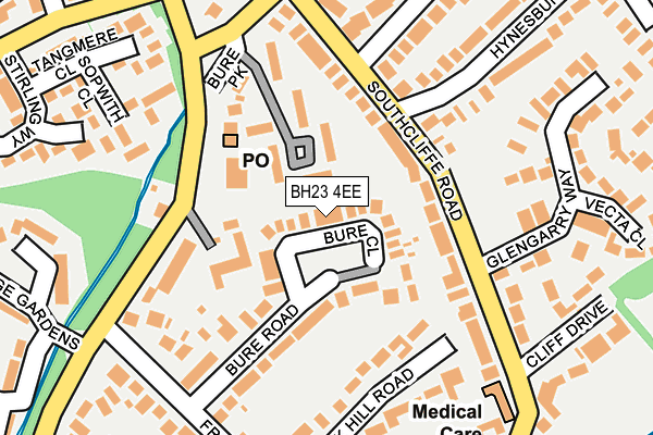BH23 4EE map - OS OpenMap – Local (Ordnance Survey)