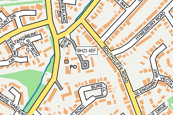 BH23 4EF map - OS OpenMap – Local (Ordnance Survey)