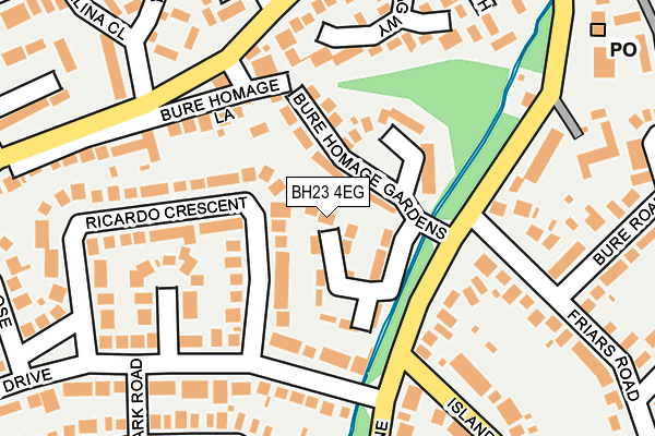 BH23 4EG map - OS OpenMap – Local (Ordnance Survey)