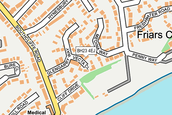 BH23 4EJ map - OS OpenMap – Local (Ordnance Survey)