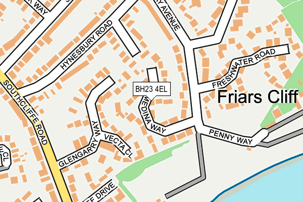 BH23 4EL map - OS OpenMap – Local (Ordnance Survey)