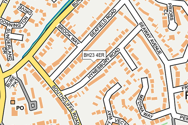 BH23 4ER map - OS OpenMap – Local (Ordnance Survey)