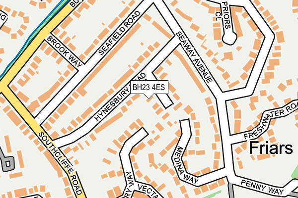 BH23 4ES map - OS OpenMap – Local (Ordnance Survey)