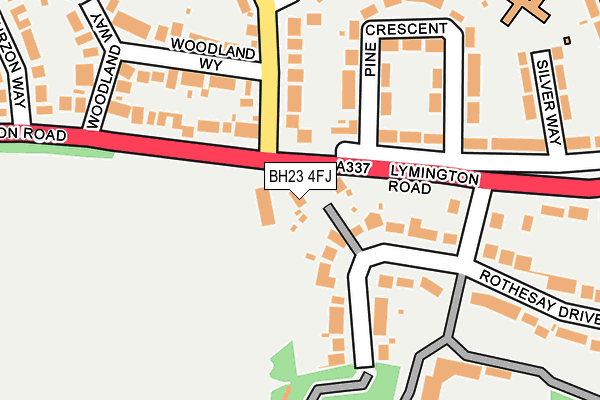 BH23 4FJ map - OS OpenMap – Local (Ordnance Survey)