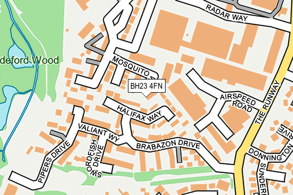 BH23 4FN map - OS OpenMap – Local (Ordnance Survey)