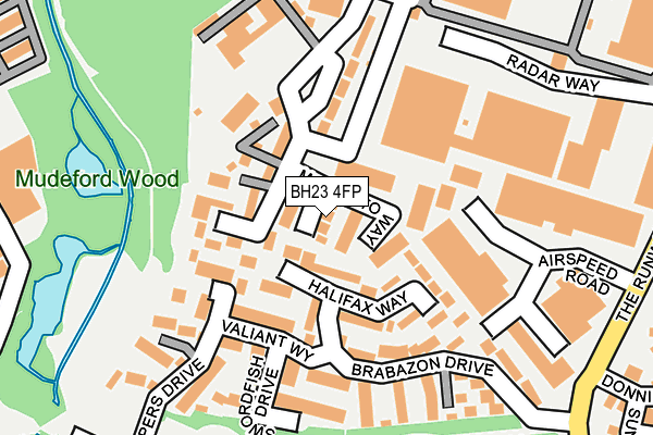 BH23 4FP map - OS OpenMap – Local (Ordnance Survey)