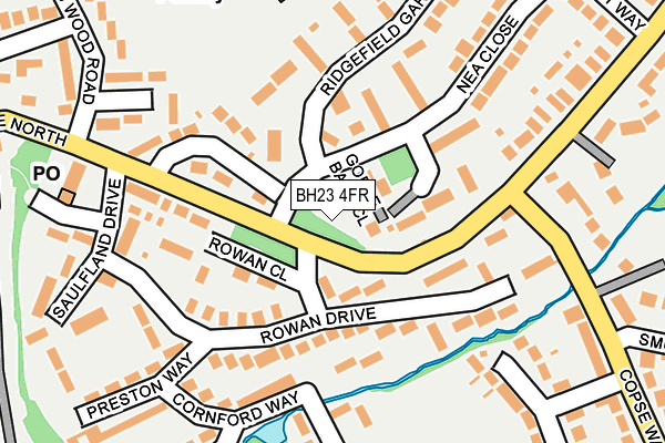 BH23 4FR map - OS OpenMap – Local (Ordnance Survey)