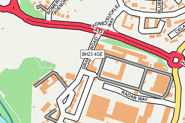 BH23 4GE map - OS OpenMap – Local (Ordnance Survey)