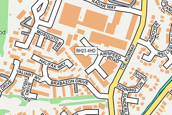BH23 4HD map - OS OpenMap – Local (Ordnance Survey)
