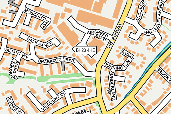 BH23 4HE map - OS OpenMap – Local (Ordnance Survey)