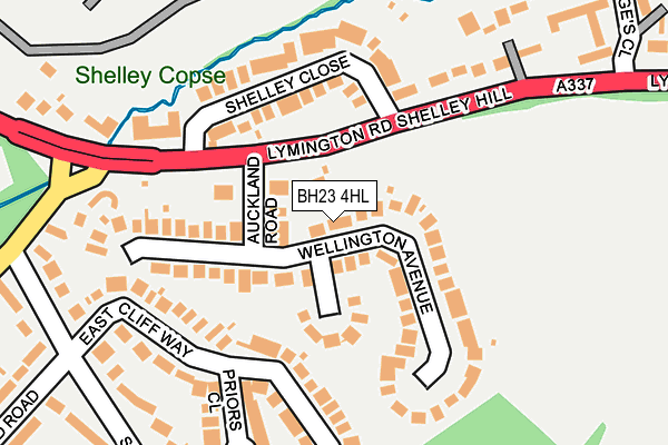 BH23 4HL map - OS OpenMap – Local (Ordnance Survey)