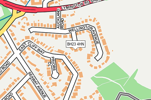 BH23 4HN map - OS OpenMap – Local (Ordnance Survey)
