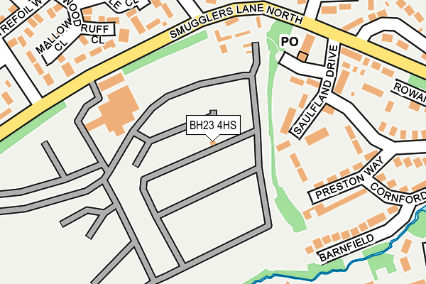 BH23 4HS map - OS OpenMap – Local (Ordnance Survey)