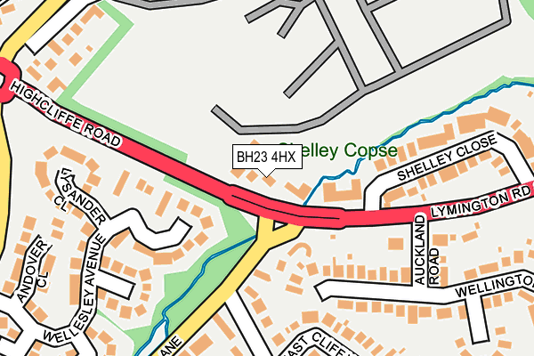 BH23 4HX map - OS OpenMap – Local (Ordnance Survey)
