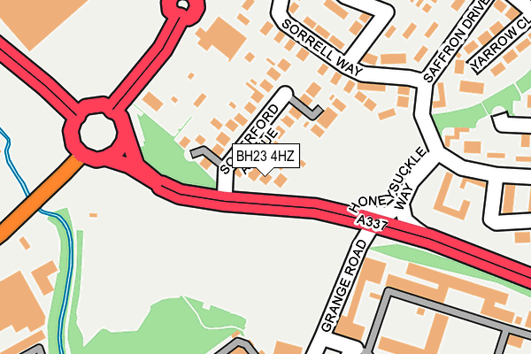 BH23 4HZ map - OS OpenMap – Local (Ordnance Survey)