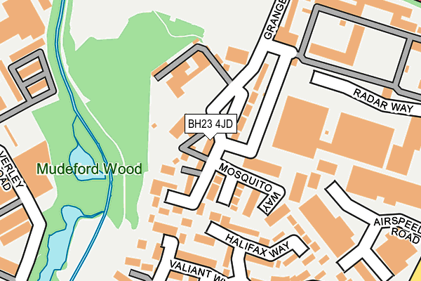 BH23 4JD map - OS OpenMap – Local (Ordnance Survey)