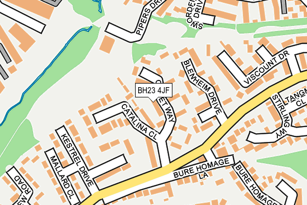 BH23 4JF map - OS OpenMap – Local (Ordnance Survey)