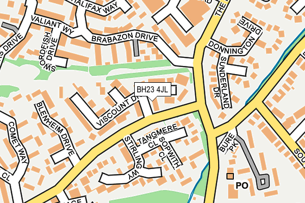 BH23 4JL map - OS OpenMap – Local (Ordnance Survey)