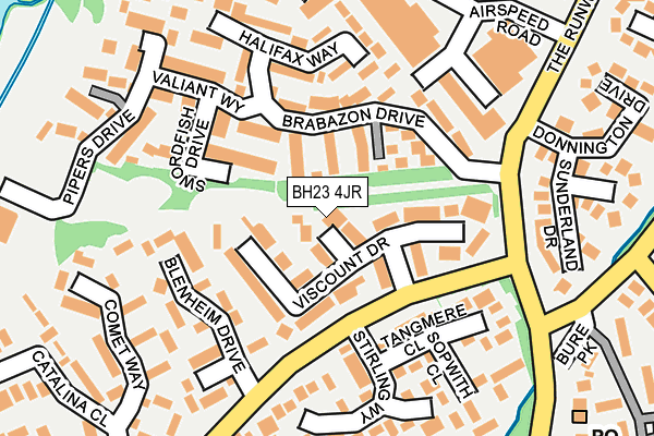 BH23 4JR map - OS OpenMap – Local (Ordnance Survey)